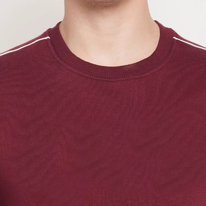Sweat suit Men Winter Contrast Sleeve Piping <b>Crewneck</b> Sportswear Bulk - Product Image 4