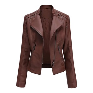 Latest Fashionable Woman Wear Casual Style <b>Leather</b> <b>Jackets</b> Classic Biker Style Real <b>Leather</b> <b>Jacket</b> For Ladies - Product Image 4