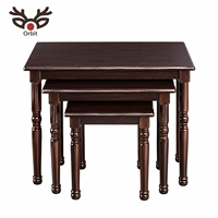 Ensemble de tables gigognes modernes en bois, 3 pièces, tables basses d'appoint empilables avec plateau en panneau, meubles pour salon