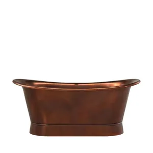 Bañera de Cobre Antigua Hecha a Mano para Baños Modernos, Diseño Independiente, Experiencia de Baño Única, Axiom Home - Product Image 6