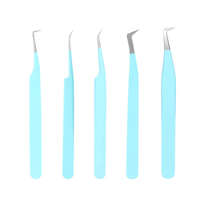 Eyelash Extension Tweezers <b>Sand</b> <b>Blasted</b> with Fiber Tip Nano Technology Sustainable Eyelash Tweezer with Private Label - Product Image 1
