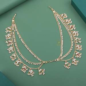 Saanvi Polki Designer Hairpin-Elegant Hair Styling Accessory - Product Image 1