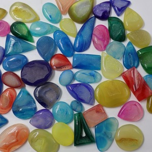 Piedras de Cuarzo Druzy Solar Hechas a Mano de Alta Calidad, Corte Ovalado, Corte Pera, Mixtas, Certificadas por Terceros, para Fabricación de Joyería al por Mayor - Product Image 2