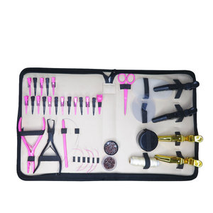 Kit de Pinzas Profesionales para Extensiones de Cabello de Grado Quirúrgico con Empuñadura de Goma y Diferentes Estilos de Pinzas para Extensiones de Cabello - Product Image 1