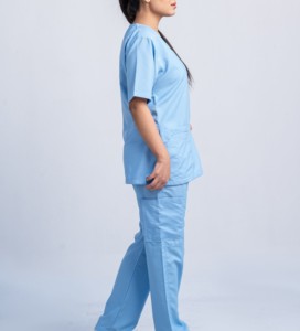 Blouse médicale professionnelle unisexe, anti-plis, en tissu denim durable, confortable, haute qualité, meilleur prix - Product Image 4