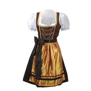 Bavarian pakaian wanita kualitas terbaik Bavarian pakaian wanita celana pendek gaun Oktoberfest Mini Dirndl biaya rendah harga grosir pri terendah