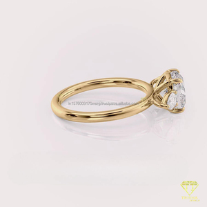Anillo de Compromiso de Moissanita Moderno para Mujer, Suministro Directo de Fábrica, con Aspecto Elegante para Uso Diario, Disponible al Mejor Precio - Product Image 5