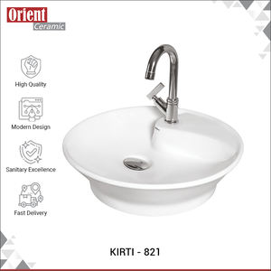 Exportador Indio de Artículos Sanitarios de Cerámica Blanca de Alta Calidad, Lavabo de Sobremesa para Baño, Diseño Moderno - Product Image 2