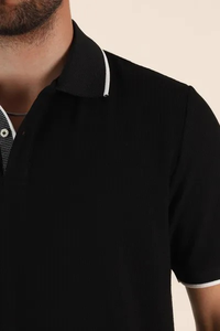 Polo en coton premium pour homme, logo personnalisé, respirant, manches courtes, polo décontracté d'été, fabrication OEM - Product Image 2