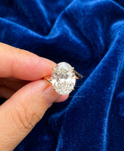 แหวนเพชร 4 กะรัต ทองคำขาว 18K เพชรเพาะเลี้ยงในห้องปฏิบัติการ แหวนหมั้นแบบโซลิแทร์สุดหรู เครื่องประดับเจ้าสาวดีไซน์โดดเด่น สง่างาม เหมาะสำหรับการขอแต่งงาน - Product Image 2