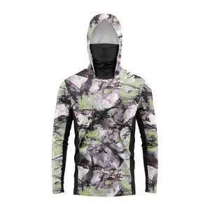 Chemises à capuche respirantes en spandex et polyester à séchage rapide pour hommes, manches longues, protection solaire, pour la pêche - Product Image 1