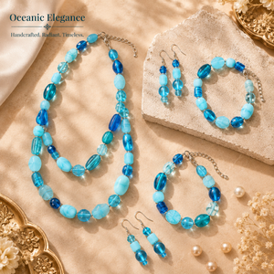 Perles en verre turquoise décoratives, formes et tailles variées, en vrac, pour bracelets, colliers, bracelets de cheville, boucles d'oreilles et créations artistiques DIY - Product Image 4