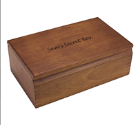 Caja de Joyería de Madera con Gran Capacidad de Almacenamiento, Diseño Tradicional Ligero, Grabada con Láser, con Tapa y Foto Personalizada para Guardar Recuerdos