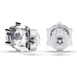 Boucles d'oreilles clous REYES en argent sterling 925, design original, prix de gros, moissanite 1,62 carat, fermoir à vis, bijoux pour femmes - Product Image 3