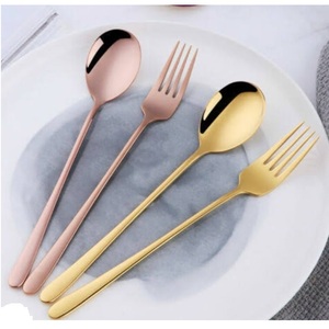 Ensemble de couverts en acier inoxydable avec manche en résine, couteau et cuillère décoratifs, ensemble de couverts métalliques classiques pour la cuisine - Product Image 3