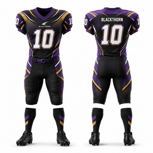 Conjunto de Uniforme de Fútbol Americano Sublimado, Malla Transpirable, Manga Corta, Cuello en V, Tallas Grandes, Uniforme para Adultos - Product Image 5