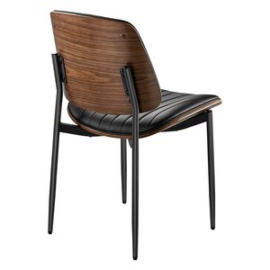 Set di 2 Sedie Moderne in Pelle per Sala da Pranzo e Cucina, Design Salvaspazio, Sedie Laterali Imbottite con Struttura in Ferro - Product Image 6