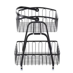 Assured quality black coated metal fruit <b>basket</b> keeps fruits separated, improving freshness and presentation - Product Image 6