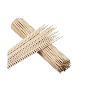 Matériaux supérieurs - Brochettes en bambou pur, idéales pour les réceptions de luxe et les grillades de saucisses savoureuses sur les feux de camp. - Product Image 1