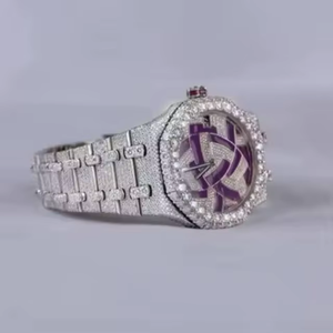 Elegante Reloj de Diamantes Moissanite de Alta Calidad, Estilo Hip Hop Urbano, Disponible en Grandes Cantidades desde India - Product Image 2