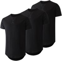 T-shirt en tricot à manches courtes pour homme, col rond, couleur unie, coupe ajustée, longueur normale, noir, gris, vert olive, 100% coton