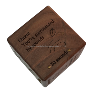 ลูกบาศก์ไม้สุดหรูทันสมัย งานฝีมือ ผลิตจากวัสดุรักษ์โลก คุณภาพสูง สำหรับการทำสมาธิ บรรเทาความเครียด ตกแต่งบ้านอย่างมีสไตล์ พร้อมลวดลายสลัก - Product Image 5