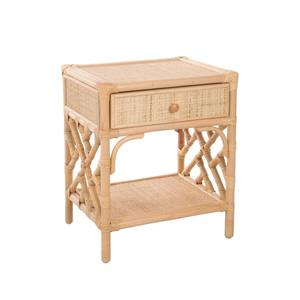 Nuevo artículo, mesa redonda de ratán, muebles para el hogar, mesita de noche de ratán Vintage bohemio Natural, muebles de dormitorio hechos en Vietnam - Product Image 1