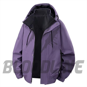 Waterproof light blue hooded <b>jacket</b> Printed full sleeve winter wear Unisex motorcycle <b>racing</b> <b>jacket</b> - Product Image 2