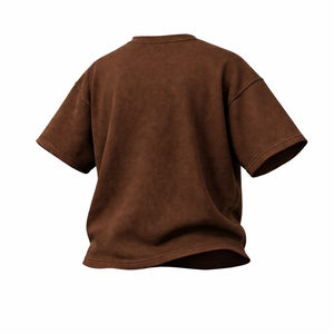 T-shirt surdimensionné en maille gaufrée avec logo personnalisé pour homme, épaules tombantes, streetwear, coton texturé, tee-shirt décontracté, mode, t-shirt vierge, OEM ODM - Product Image 3