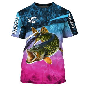 Chemise de pêche à col rond pour homme, sublimée, séchage rapide, légère, respirante, protection UV, vêtements de pêche sportifs pour l'extérieur - Product Image 2