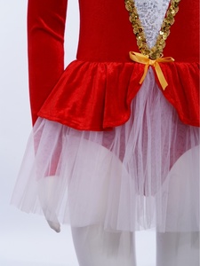 Vestido de Terciopelo para Niñas de 6 a 16 Años, Disfraz de Ballet y Patinaje Artístico, Tutú para Actuaciones en Escenario, Recitales, Disfraces de Danza para Principiantes - Product Image 4