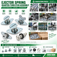 Custom Self Ejecting Quarter Turn Stud Assembly Spring Loaded Quick Access Panel Fastener OEM
