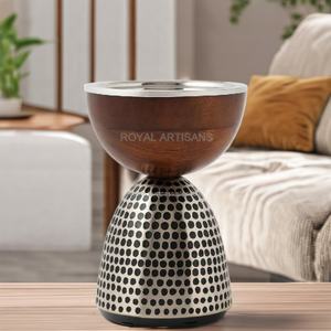Quemador de Incienso Mubkhar de Aluminio Martillado y Madera de Acacia de Primera Calidad ROYAL ARTISANS, Difusor de Aromaterapia de Madera, Evaporador - Product Image 5