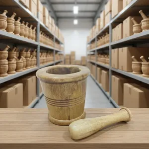 Best quality Wooden Mortar And Pestle Set Manual <b>Herb</b> <b>Grinder</b> Durable Mortar and Pestle Kitchen Used At Best Price - Product Image 6