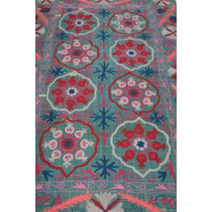 Boho Kantha Suzani Embroidered <b>Quilt</b> Handmade Vintage Cotton Floral Bedspread Indian <b>Throw</b> Blanket Eco-Friendly Washable Home - Product Image 3