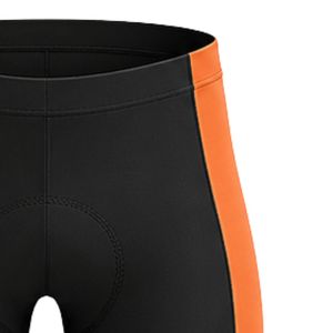 Shorts de cyclisme noir et orange pour hommes, rembourrés, pour la course à vélo, bas de cyclisme, vêtements de sport d'extérieur, tenue d'entraînement cycliste - Product Image 5