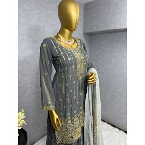 ชุดปาร์ตี้ที่สวยงามสวมด้านบนและด้านล่างพร้อมชุดแฟนซี dupatta ขนาด XL - Product Image 2