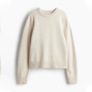 Suéter de punto trenzado de manga larga para mujer, cuello redondo, holgado, informal, suave, cálido y cómodo para invierno - Product Image 1