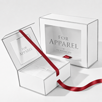 Boîte cadeau de luxe pliable avec ruban personnalisé, imperméable, en éponge, pour vêtements haut de gamme, emballage de vêtements premium