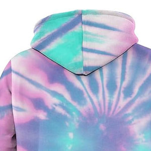Sweat à capuche personnalisé épais vierge surdimensionné à enfiler, tie-dye, sublimation, streetwear, zippé, polaire, usine 2026 - Product Image 4