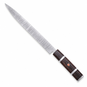 Couteau de chef Burraq en acier Damas, lame de 8-9,9 pouces, épaisseur de 3,0 mm, manche en bois forgé à la main, finition haute brillance, NEUF - Product Image 5