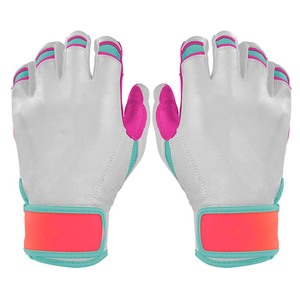 Gants de frappe en cuir rose, rembourrés, avec fermeture auto-agrippante, unisexes, pour entraînement adulte - Product Image 1