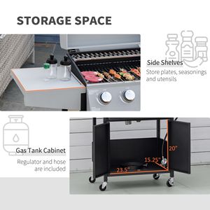 Carrello da 52 pollici per Barbecue in argento da esterno 4 + 1 bruciatore a Gas a propano liquido con griglia riscaldante a bruciatore laterale - Product Image 6