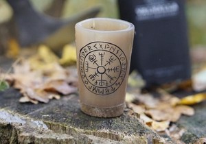 Tasse à boire en corne de buffle noire naturelle, sculptée avec un motif de dragon viking, artisanat naturel, objet de collection, thème animal, durable, UO - Product Image 5