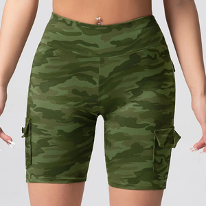 Pantalones Cortos Deportivos de Compresión con Estampado de Camuflaje, de Spandex y Poliéster, con Bolsillos Traseros, para Entrenamiento y Fitness - Product Image 6