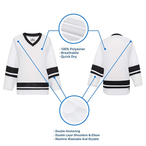 Jersey de Hockey sobre Hielo de Diseño Personalizado, Nuevo Estilo, 100% Poliéster, Ligero, Transpirable, Superventas, Servicio OEM, Ropa para Hombre Adulto - Product Image 4