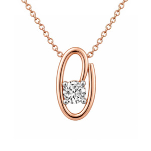 Delicado colgante de diamante solitario con letra del alfabeto, elaborado en oro de 10k, letra O minimalista, joyería de diamante cultivado en laboratorio a un precio razonable. - Product Image 3