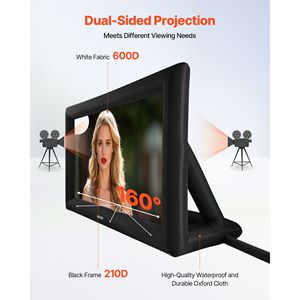 Écran de cinéma gonflable extérieur de 16 pieds avec souffleur d'air de 250 W, en tissu Oxford, pour utilisation avec projecteur - Product Image 4