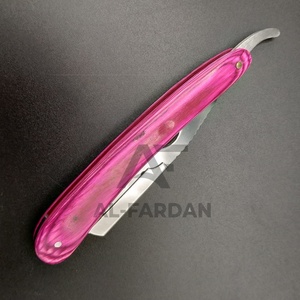 AL-FARDAN INSTRUMENTS Manche en bois avec lame simple interchangeable en acier inoxydable pour outils de rasage humide pour hommes, barbier et salon - Product Image 5