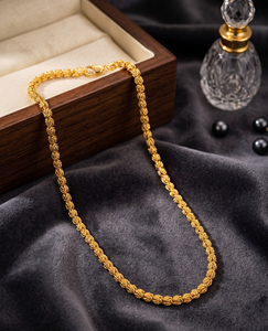 DIVYORO Women's Classic Gold Plated Rope <b>Chain</b> Necklace Party Jewelry - Product Image 2
